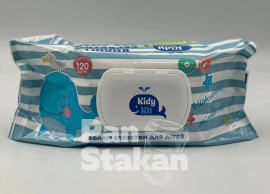 Салфетки влажные KIDY KIT M с клапаном 120шт 