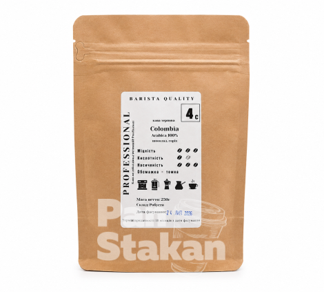 Кофе зерновой Professional Barista №4 Colombia 100% арабика 250 г